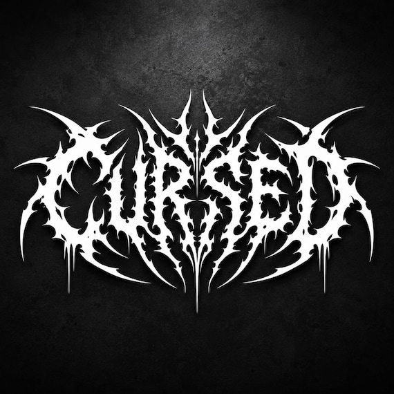 "Cursed" Gothic Tribal Sticker | Y2K JDM Decal | Metal Logo Sticker | Drift Car Sticker | Cyber Sigil Vinyl Decal | Rear Window Sticker