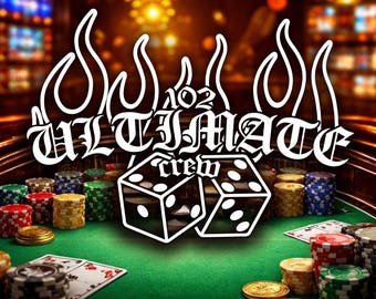 102 Ultimate Dices Flame" JDM Car Stickers for the Windshield or Rear Window