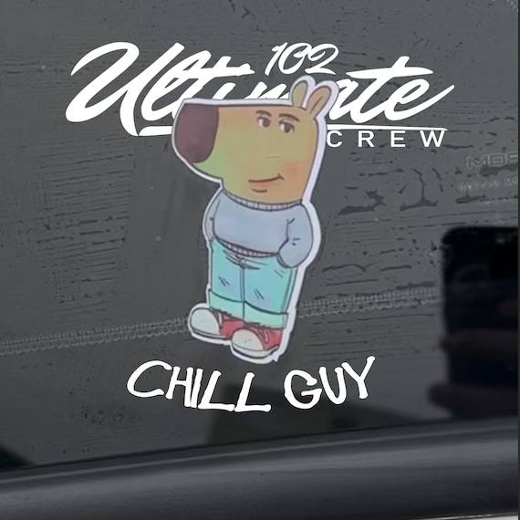 Chillguy Car Sticker – The Relaxed Guy (7 x 3 cm)