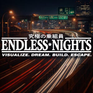 Endless Nights" JDM Auto Sticker für die Windschutzscheibe oder Heckscheibe