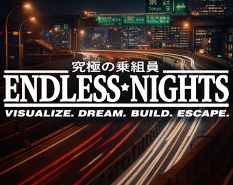 "Endless Nights" JDM car sticker for the windshield or rear window