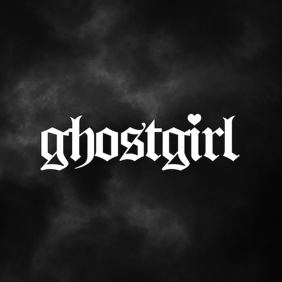 "ghostgirl" vinyl sticker for the car's rear or front window