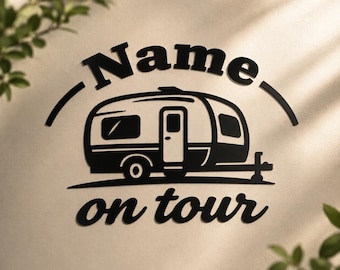 Personalized caravan sticker – camping sticker with your desired name | Caravan & camper vanlife decor