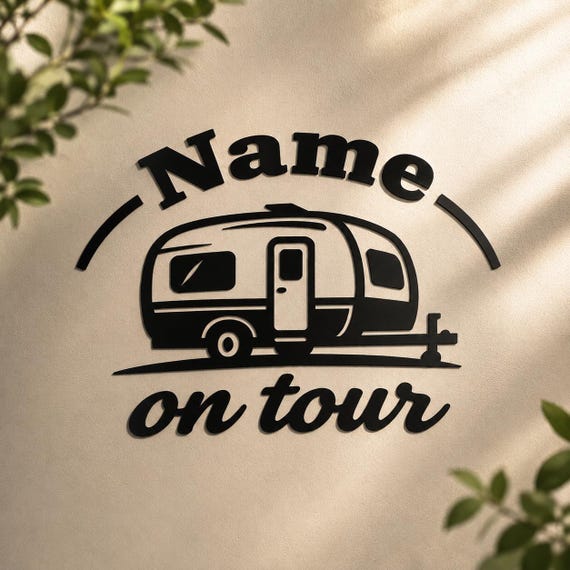 Personalisierter Wohnwagen Aufkleber – Camping Sticker mit Wunschname | Caravan & Camper Vanlife Dekor