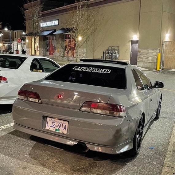 Late Nights" JDM car sticker for the windshield or rear window