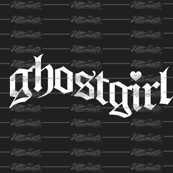 ghostgirl" vinyl sticker for the car rear or front window