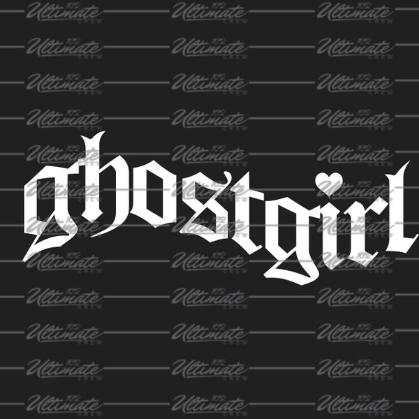 Adhesivo de vinilo "Ghostgirl" para la parte trasera o el parabrisas del coche.