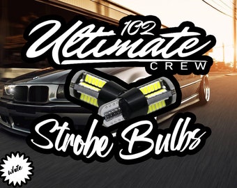 LED Strobe Bulbs W5W, T10E, 1156, P21W Fassung - Stilvolle Fahrzeugbeleuchtung mit faszinierendem Stroboeffekt in weiß, gelb oder pink