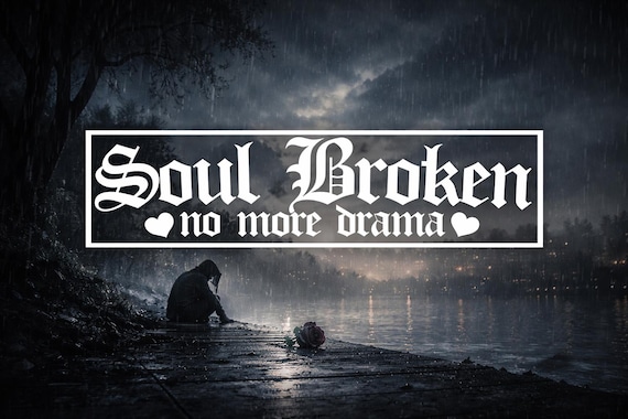 "Soul Broken" Vinyl Sticker, Multiple Colors