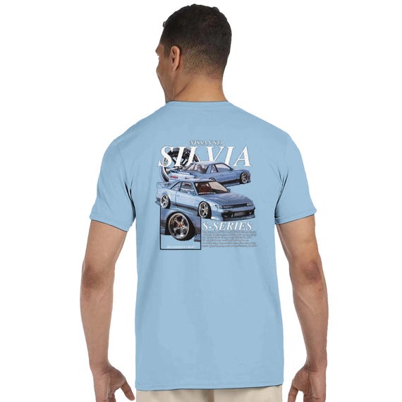 JDM Silvia S13 Drift Car T-Shirt – Summery Nissan Design | Streetwear for Car Fans | Unisex Gildan 5000 | Japan Style Car Shirt