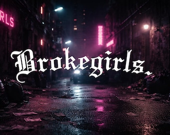 "Brokegirls" JDM car sticker for the windshield or rear window