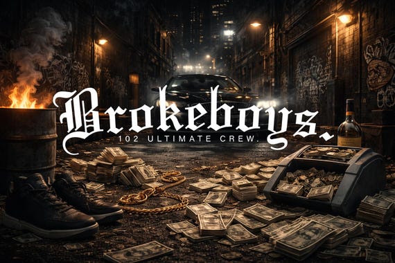 "Brokeboys" JDM car sticker for the windshield or rear window