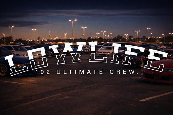 Lowlife stickers for the front or rear window, various colors