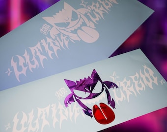 102 Gengar" JDM Car Sticker for the windshield or rear window