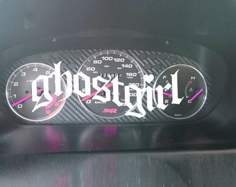 ghostgirl" vinyl sticker for the car rear or front window