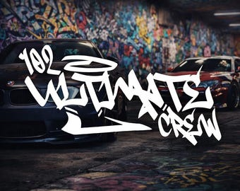 Graffiti JDM car stickers for the windshield or rear window