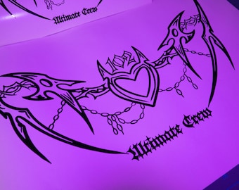 "Chained Love" JDM car sticker for the windshield or rear window