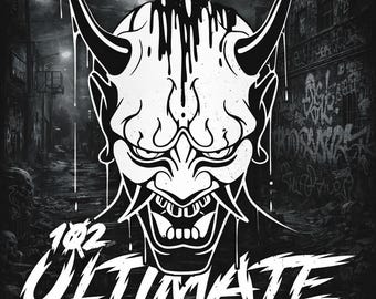 "Devil Samurai" JDM car sticker for the windshield or rear window