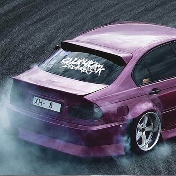 Cluchkick District" JDM car sticker for the windshield or rear window