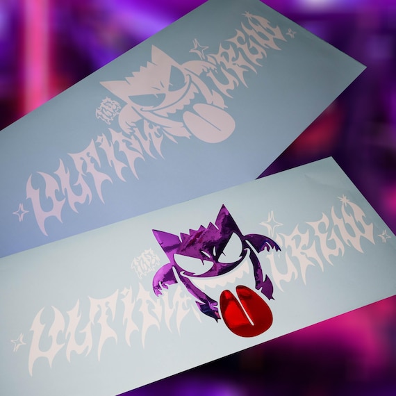 102 Gengar" JDM car sticker for the windshield or rear window