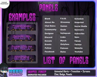 Spooky Forest Twitch Panels: Halloween Theme (Digital Download)