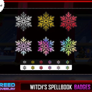 Snowflake badges and emotes Twitch - Pastel colors and holiday vibes