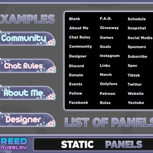 31x Cute Vibrant Sakura Panels Twitch
