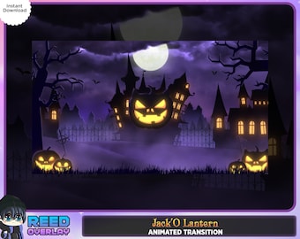 Scary Jack O Lantern Animated Stream Transition: Spooky Halloween Stinger (Digital Download)