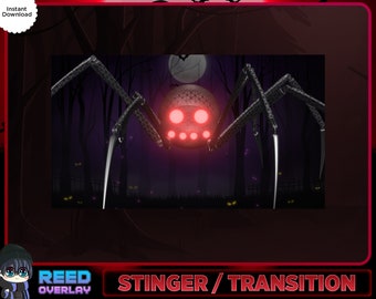 Animated Spider Bite Transition - Spooky Season Halloween Theme Scary Stream Overlay