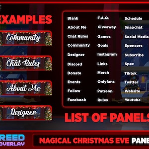 31x Świąteczne, dekoracyjne panele Twitch na Boże Narodzenie - urocze panele o tematyce bożonarodzeniowej - jasny i radosny okres świąteczny