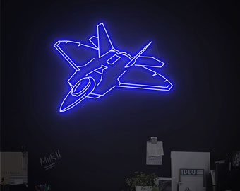 F14 fighter Neon Sign custom Size and Color Neon Lights Decor Game Room Wall, Decor Home Personalized Gifts From Fanyssineon