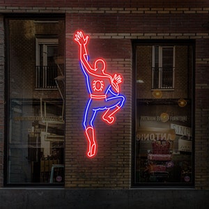Spiderman Neon Sign custom Size and Color Neon Lights Decor Game Room Wall, Decor Home Personalized Gifts From Fanyssineon