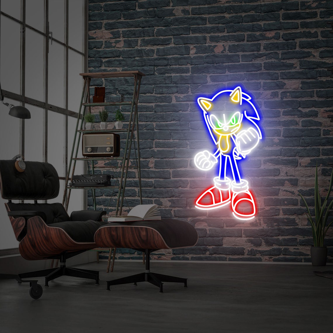 Sonic Neon Sign Custom Size and Color Neon Lights Decor Game - Etsy