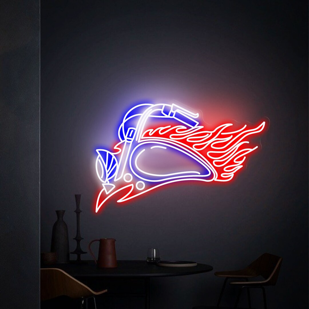 Harley Davidson Neon Sign Motorcycle Neon Lights Decor Game Etsy