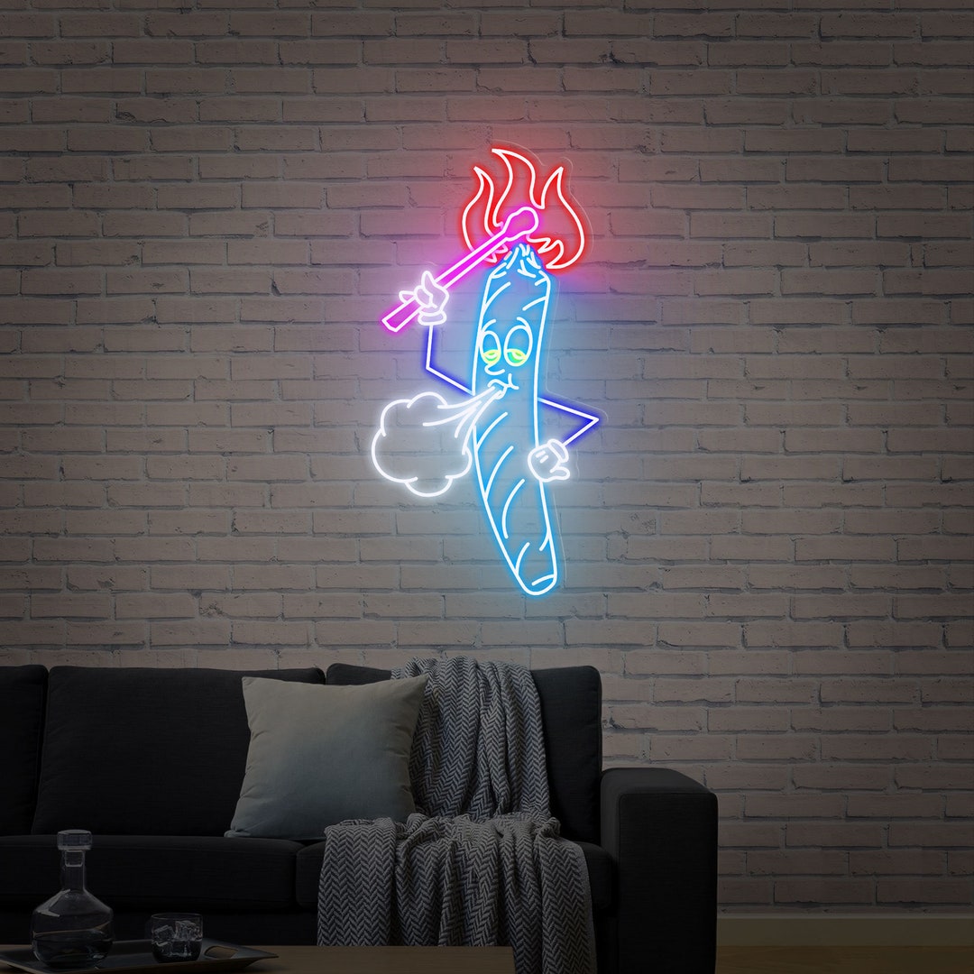 Smoking Neon Sign Cigar Led Sign Home Decor Custom Neon - Etsy