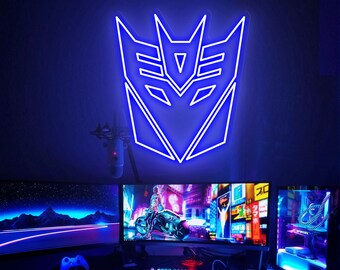 Transformers Neon Sign custom Size and Color Neon Lights Decor Game Room Wall, Decor Home Personalized Gifts From Fanyssineon