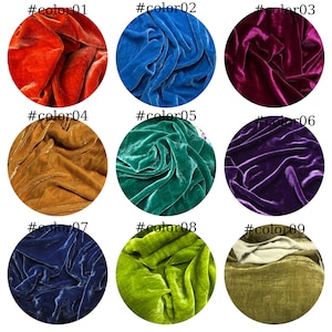 100% PURE MULBERRY SILK Velvet fabric by the yard – Silk Velvet for Dress, Skirt, High End Garment – Gift for her – Silk for sewing - Velvet
