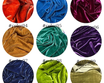 May include: Nine fabric swatches in different colors, including red, blue, purple, green, yellow, and brown. Each swatch is labeled with a hashtag and a number.