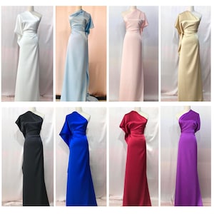100% PURE MULBERRY SILK fabric by the yard – Silk satin - Solid color – Luxury satin – Dress making – Gift for her – 19mm - Silk for sewing