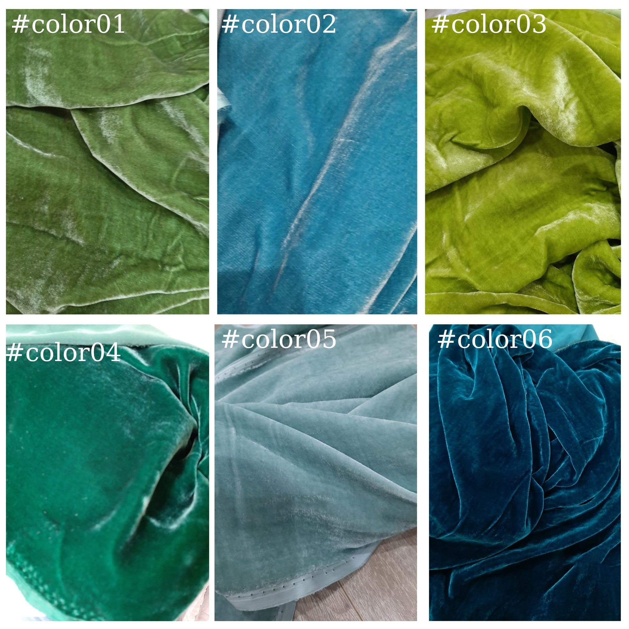 Pure Silk Velvet Fabric Royal Green Color 40momme Luxury Thick