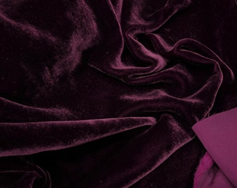 100% PURE MULBERRY SILK Velvet fabric by the yard – Silk Velvet for Dress, Skirt, High End Garment – Silk for her – Silk apparel fabric