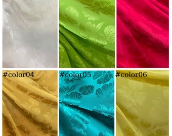 100% reine Maulbeerseide Stoff Meterware - Seide Jacquard – Blumenseide – Schneiderseide – Geschenk für Sie – Seide zum Nähen – Kleidung nähen