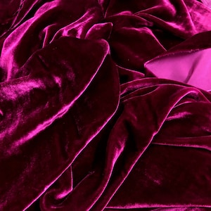 100% PURE MULBERRY SILK Velvet fabric by the yard – Luxury Velvet for Dress, Skirt, High End Garment – Gift for her – Silk for sewing