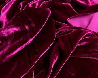 100% PURE MULBERRY SILK Velvet fabric by the yard – Luxury Velvet for Dress, Skirt, High End Garment – Gift for her – Silk for sewing