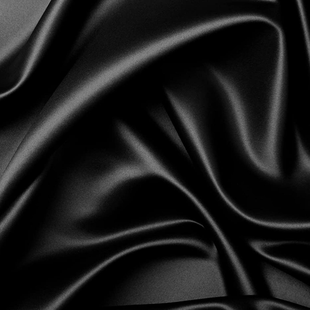 100 PURE MULBERRY SILK Fabric by the Yard Black Silk Satin Etsy