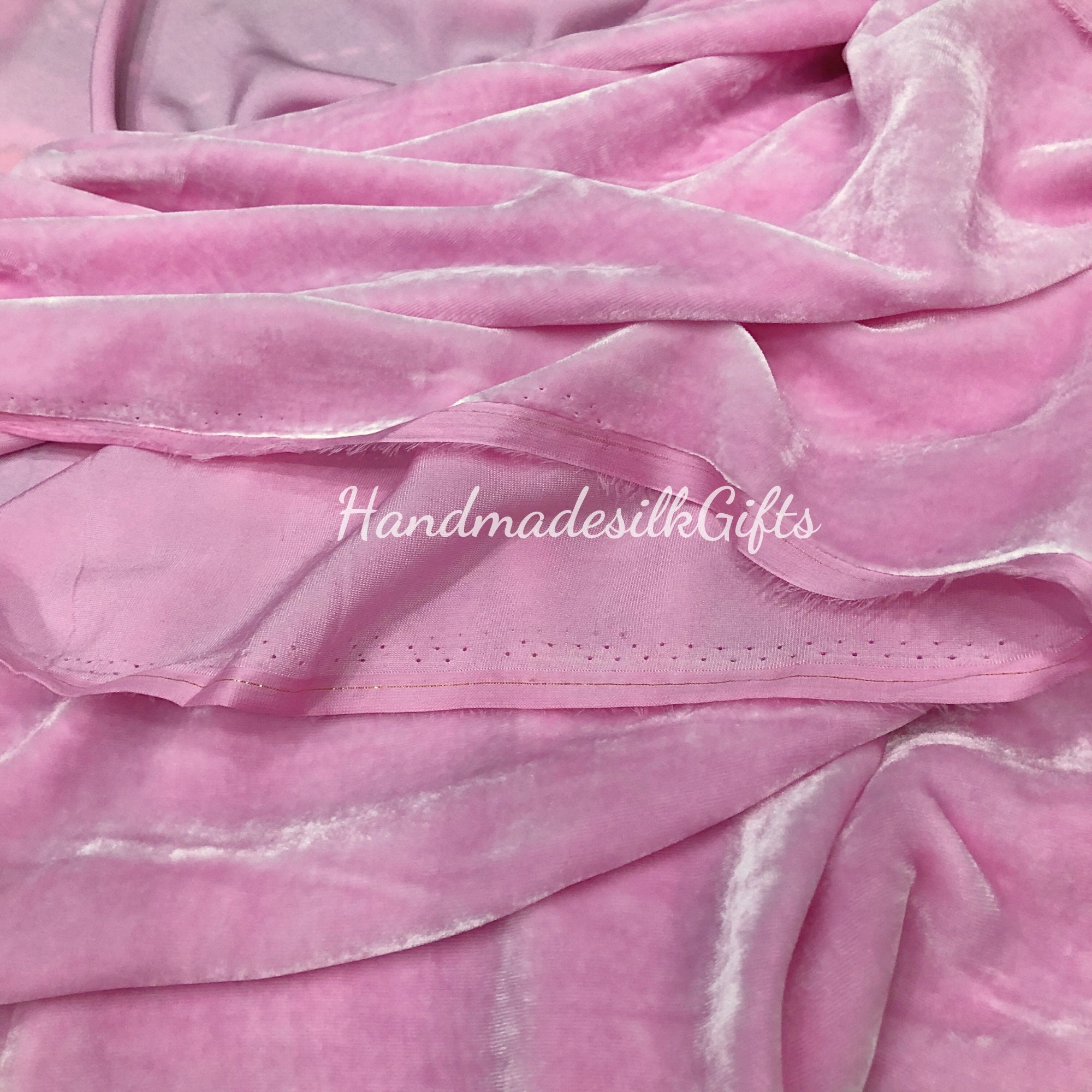 100 PURE MULBERRY SILK Velvet Fabric by the Yard Pink Silk Etsy