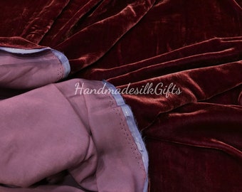 100% PURE MULBERRY SILK Velvet fabric by the yard – Luxury Silk Velvet for Dress, Skirt, High End Garment – Gift for women – Sewing clothes