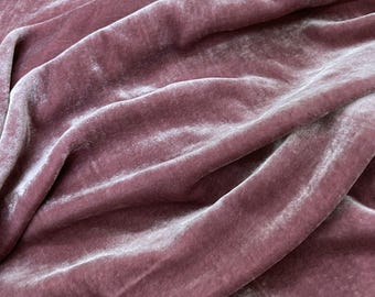 100% PURE MULBERRY SILK Velvet fabric by the yard – Luxury velvet for Dress, Skirt, High End Garment – Gift for her – Silk apparel fabric