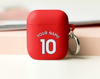 Personalised football shirt AirPod case custom name and number premiership AirPod case Premier League AirPod case FIFA stats airpod case