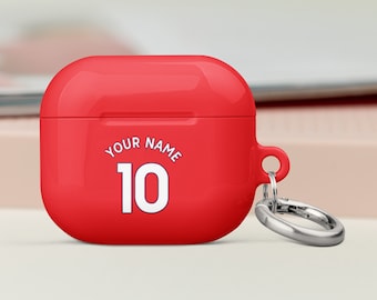 Personalised football shirt AirPod 3rd Gen or Pro 2 case custom name and number premiership case Premier League AirPod case airpod case